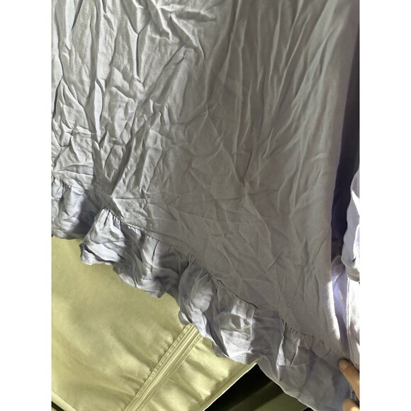 Philosophy Beaded Fringe Bell Sleeve Light Blue Vacation Dress Sz M Detail Boho - Picture 4 of 8